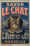 1. Savon « le Chat » extra pur garanti (C. Ferrier et Cie, Marseille). Début du XXe siècle. Affiche lithographiée