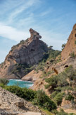 <center>Calanque de Figuerolles.</center>Le Rocher du Capucin.