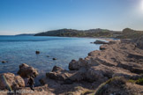 <center>Tombeau d'Emile Ollivier </center>La plage des Salins. La pointe de Capon, puis le Cap Camarat et entre  ces deux caps, la plage de Pampelonne.