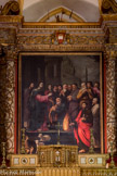 <center>Collégiale de Six-Fours</center>Tableau de 1622 de Guillaume GREVE : (1580 — 1639), artiste peintre allemand, qui s'installa à Avignon, élève de Gerryt, né à Emden. Ce tableau fut acquis à Avignon par J. Lombard, curé de Six-Fours. Horace Vemet (1789-1863), en contemplant ce tableau a dit : « Ingres, seul de nos jours, est capable d'une pareille exécution »
Cette célèbre et magnifique toile du peintre dominicain d’Avignon est datée et signée. Elle représente Jésus-Christ, entouré du collège apostolique remettant à Saint-Pierre les clefs du ciel et le désignant comme Chef de l’Eglise.
C’est une œuvre pleine de vie et de mouvements dans laquelle le maître a donné toute l’ampleur de son merveilleux talent.