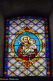 <center>Correns.</center> L'église Notre Dame. Saint Joseph à l'enfant portant une fleur de lys à la main droite et l'enfant sur le bras droit.