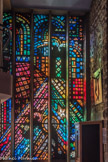<center>La chapelle Notre Dame de Consolation. </center>Le vitrail de la façade ouest représente les litanies de la Vierge et la Visitation.