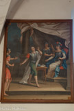 <center>L’ermitage de Saint-Ferréol</center>A gauche de l'entrée. L'archange Raphaël  conseille à Tobie de prendre le poisson qui va guérir de sa cécité son père, et Sara, sa future femme, tourmentée par sept démons. Encadrant la porte, l'archange Raphaël.