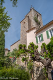 <center>Le Musée Jean Aicard.</center>Le clocher de l'église, vu du jardin de la maison de Jean Aicard.