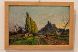 <center>Centre d’art Sébastien</center>Paulin Bertrand (1852-1940)
Vue de La Garde, le moitié XXe
Huile sur carton
20,5 x 30,5cm
Collection Musée des Cultures et
du Paysage, la Banque, Hyères