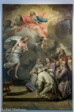 Apparition du Sacré-Cœur de Jésus. Robert Bichue. 1750. Huile sur toile. Ce tableau illustre l'apparition du Sacré-Cœur de Jésus, invoqué par les éch