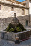<center>Saint Didier.</center> La Fontaine. Sa date de construction, remontant à 1685, en fait une des plus anciennes fontaines publiques dont l’aspect ait été conservé, ce qui lui vaut d’être protégée at titré des Monuments Historiques. S'il en existait une auparavant, dès 1649, sa reconstruction fut, en partie, la conséquence de la découverte en 1666 d’une source provenant du lieu-dit « la Guinguette », sur la route du Beaucet. L'eau est conduite jusqu’à la fontaine au moyen d’une galerie souterraine, construite en pierre sèche, qui coupe le ruisseau du Barbaras en diagonale de manière à ce que les eaux de source s’accroissent par filtration de celles du ruisseau. Au cours du temps, la fontaine s'illustre comme un lieu de sociabilité, entraînant même des conflits relatifs à la gestion de l'eau comme celui entre la commune et le marquis de La Garde, propriétaire du château, au début du XIXe siècle.